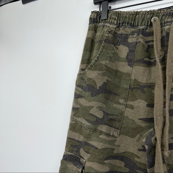 Sanctuary X Anthropologie Y2k 1990 Discoverer Linen Camouflage Cargo Pants - Picture 7 of 15